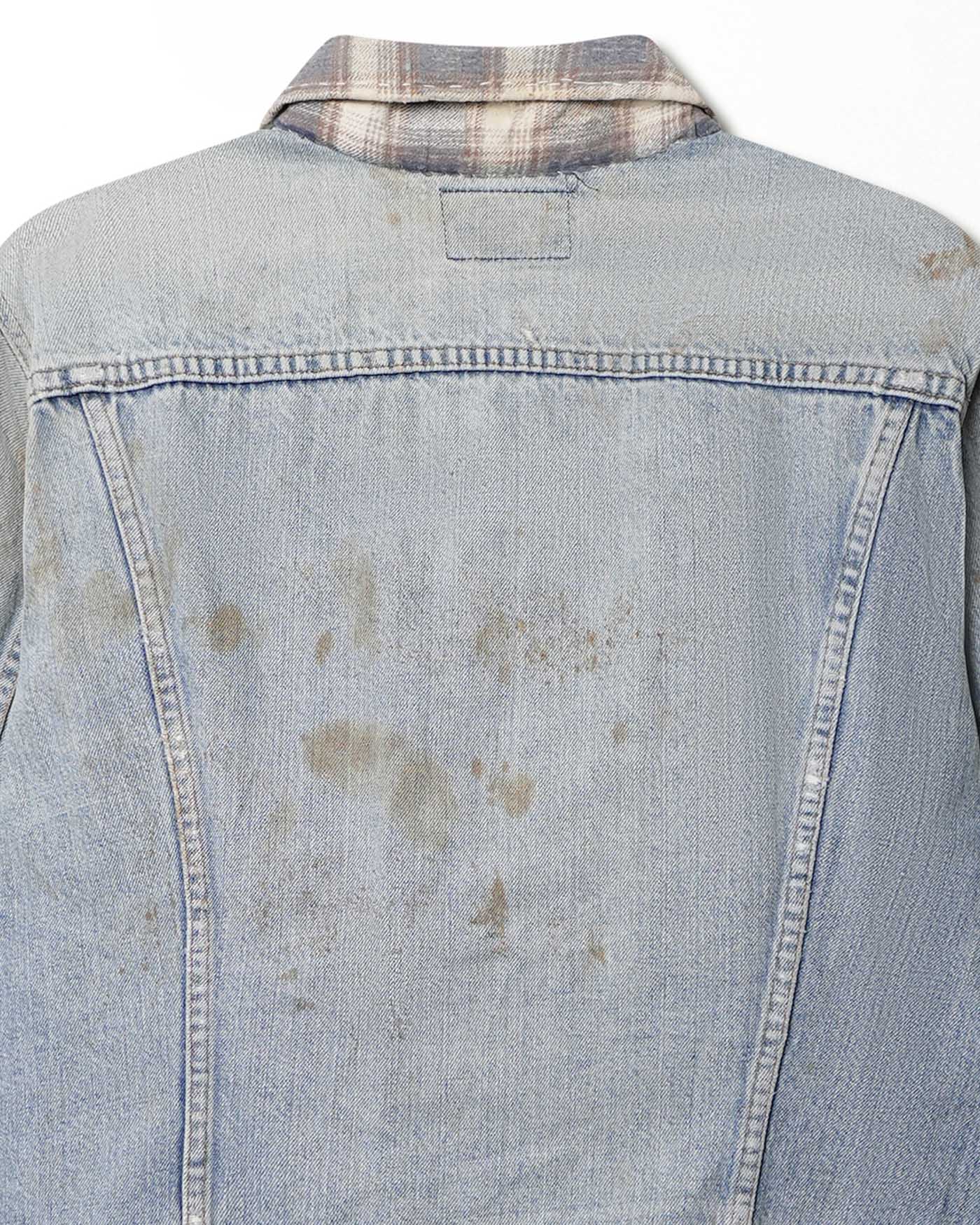 LEVI'S TYPE 3 LIGHT WASH DENIM JACKET WITH REPLACED COLLAR
