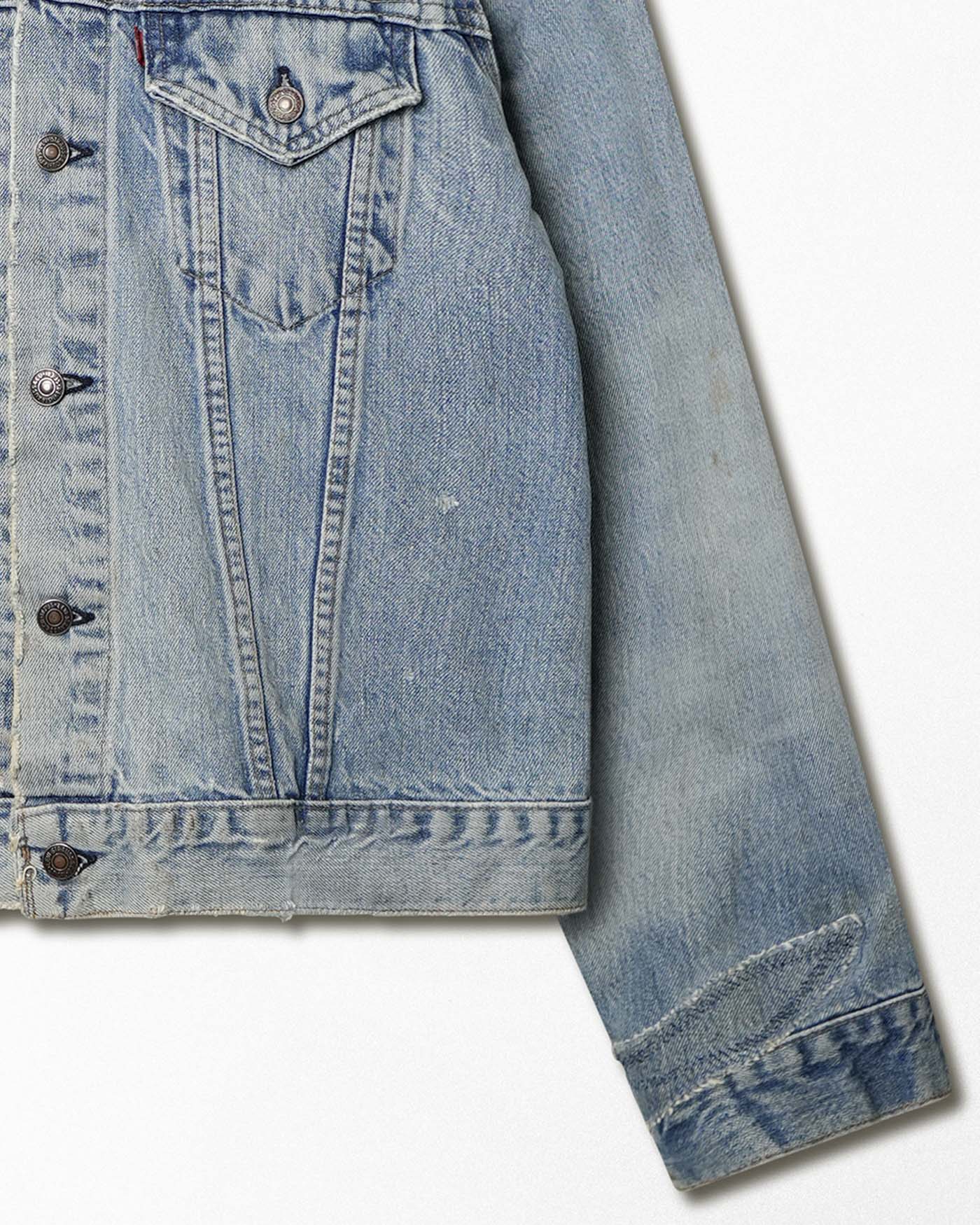 LEVI'S TYPE 3 LIGHT WASH DENIM JACKET WITH REPLACED COLLAR