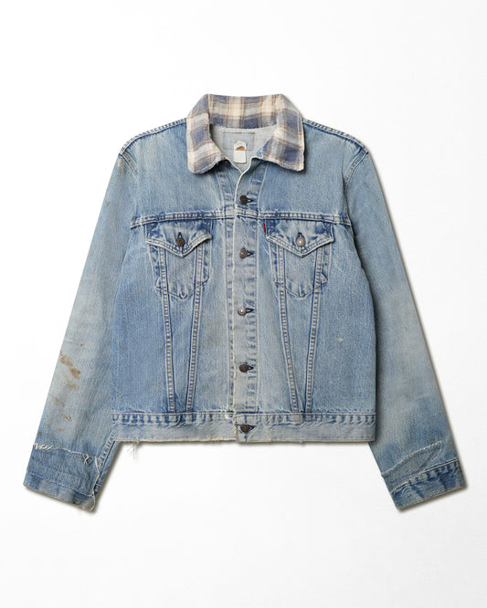 LEVI'S TYPE 3 LIGHT WASH DENIM JACKET WITH REPLACED COLLAR