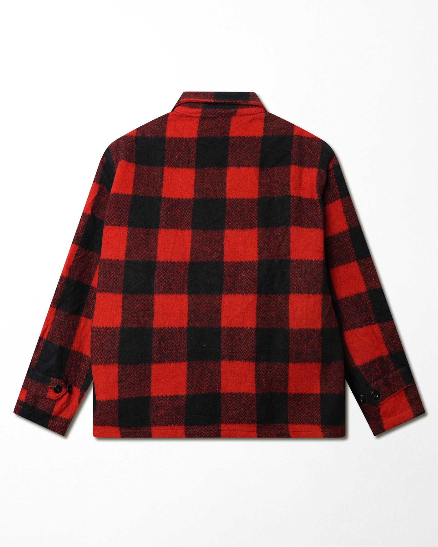 SPORT KING RED BLACK PLAID WOOL JACKET