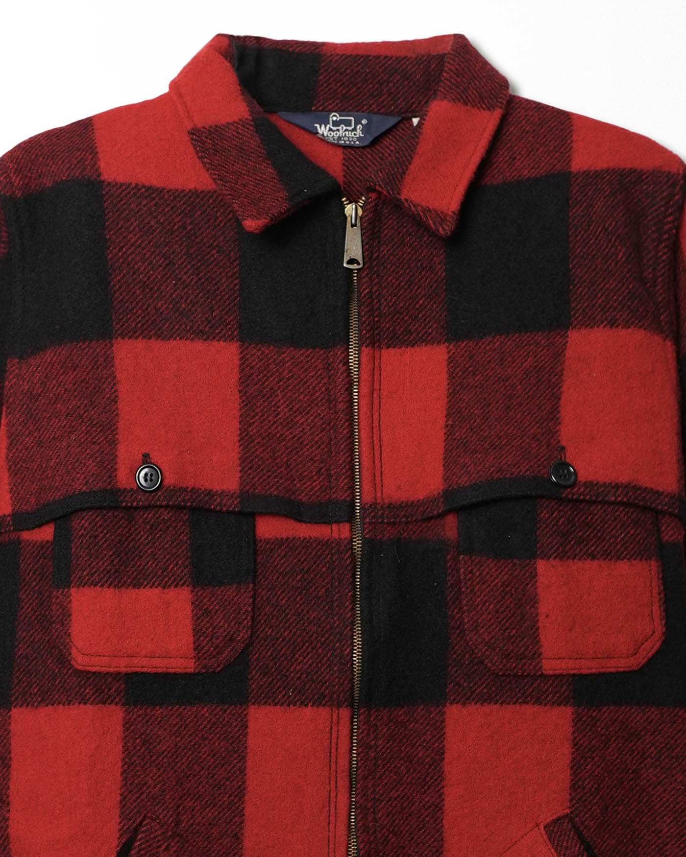 WOOLRICH CHECKERED FLANNEL RED JACKET