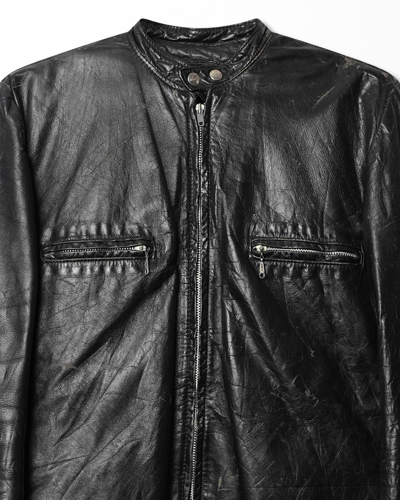 BROOKS LEATHER BLACK FADED JACKET