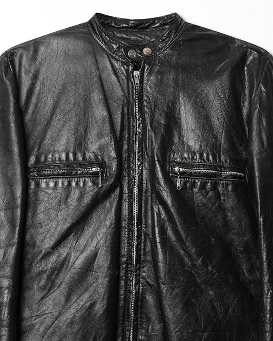 BROOKS LEATHER BLACK FADED JACKET