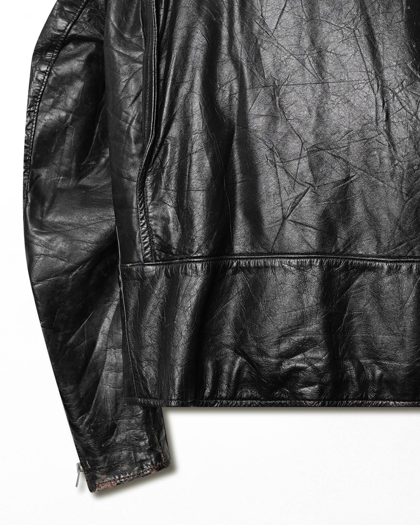 BROOKS LEATHER BLACK FADED JACKET