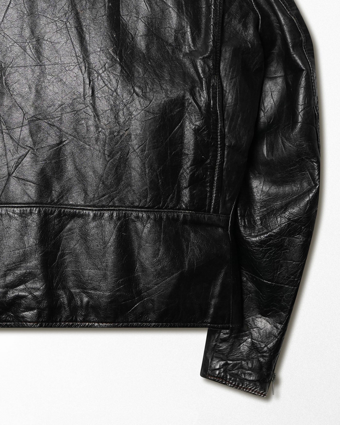 BROOKS LEATHER BLACK FADED JACKET