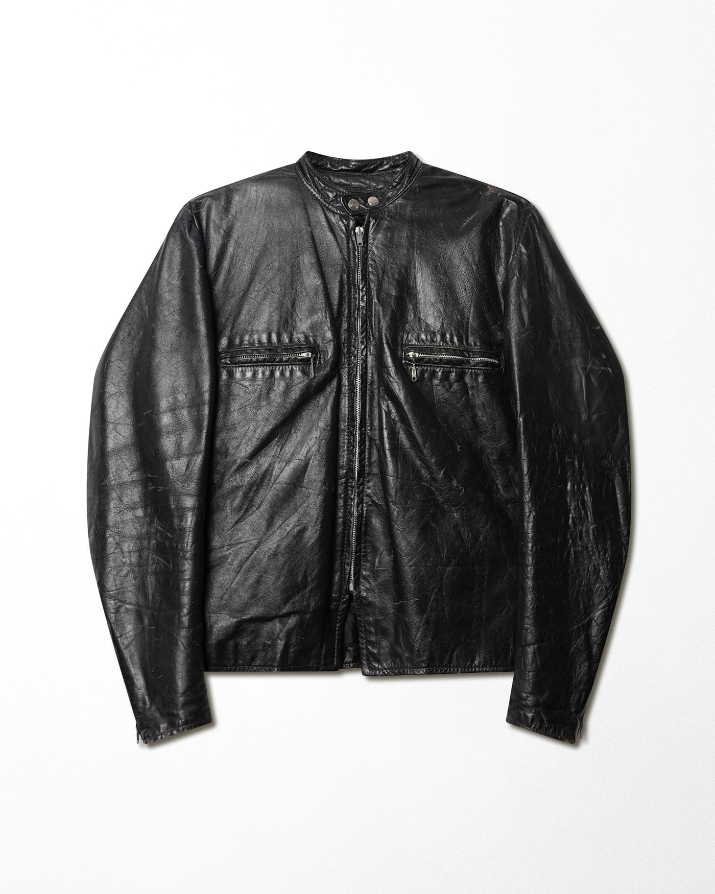 BROOKS LEATHER BLACK FADED JACKET