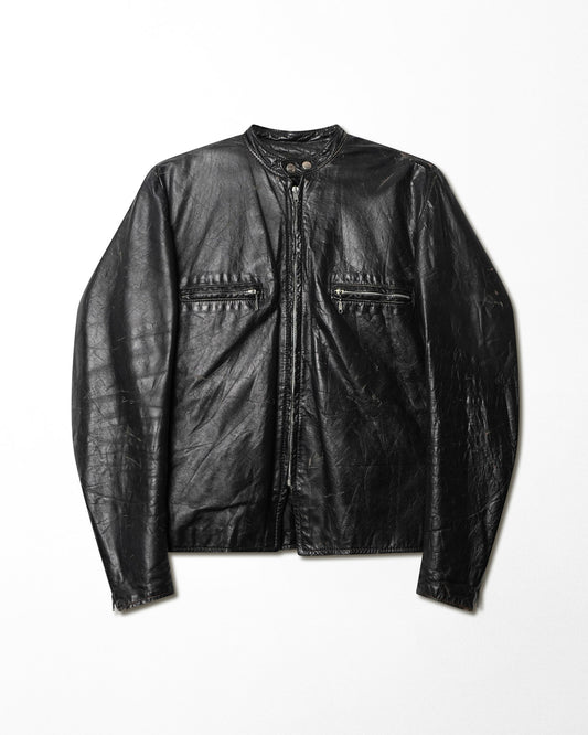 BROOKS LEATHER BLACK FADED JACKET