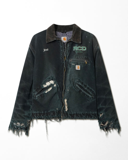 CARHARTT GREEN THRASHED DETROIT JACKET