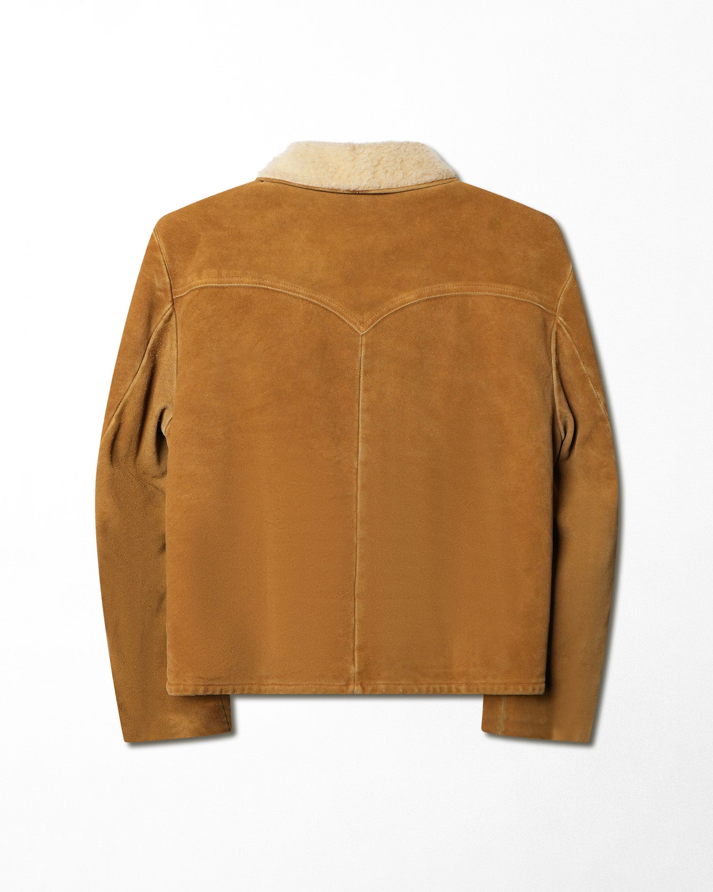 FO-O-KAY BROWN SUEDE SHEARLING JACKET