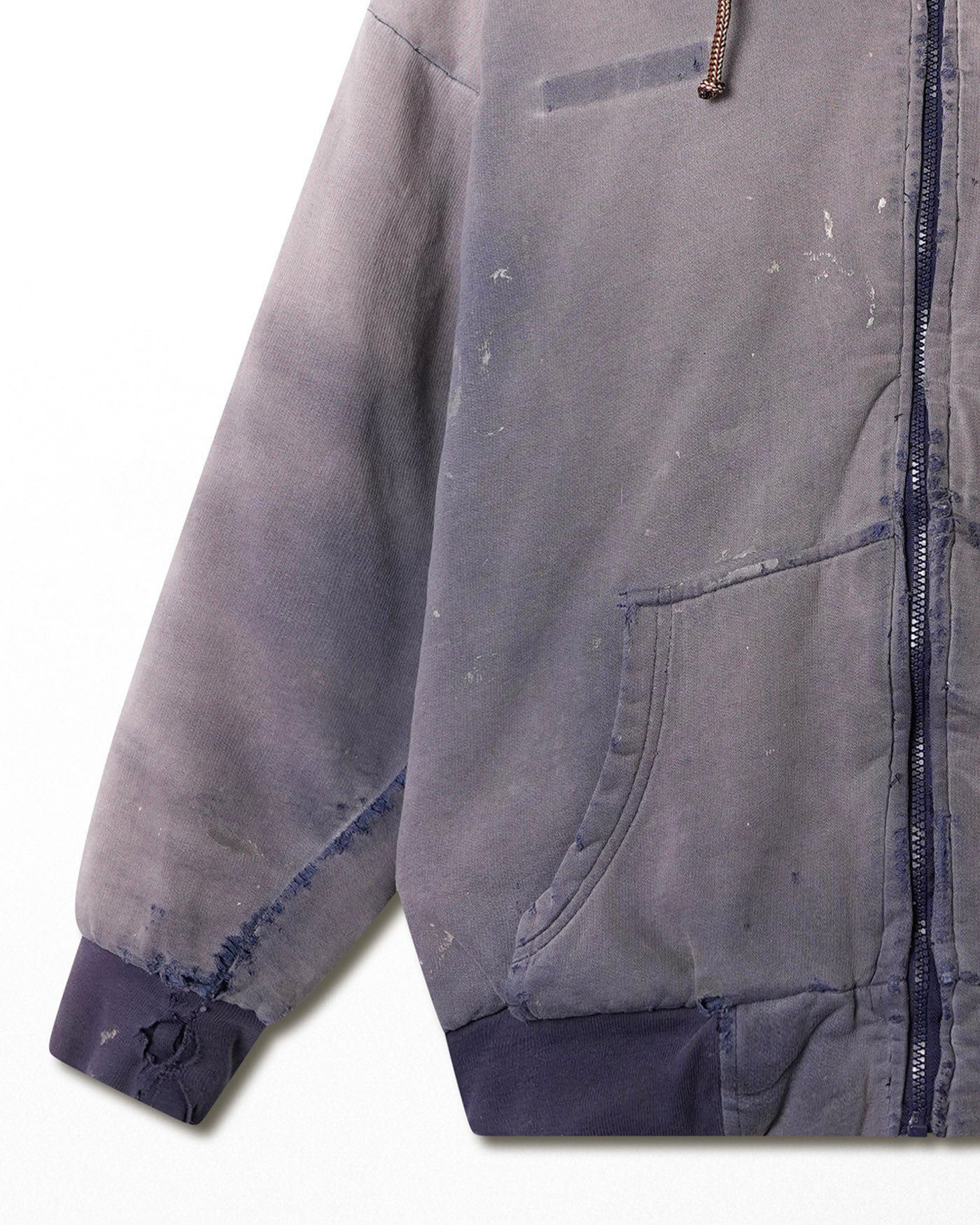BAY TRADING PURPLE FADED STAINED HOODED JACKET