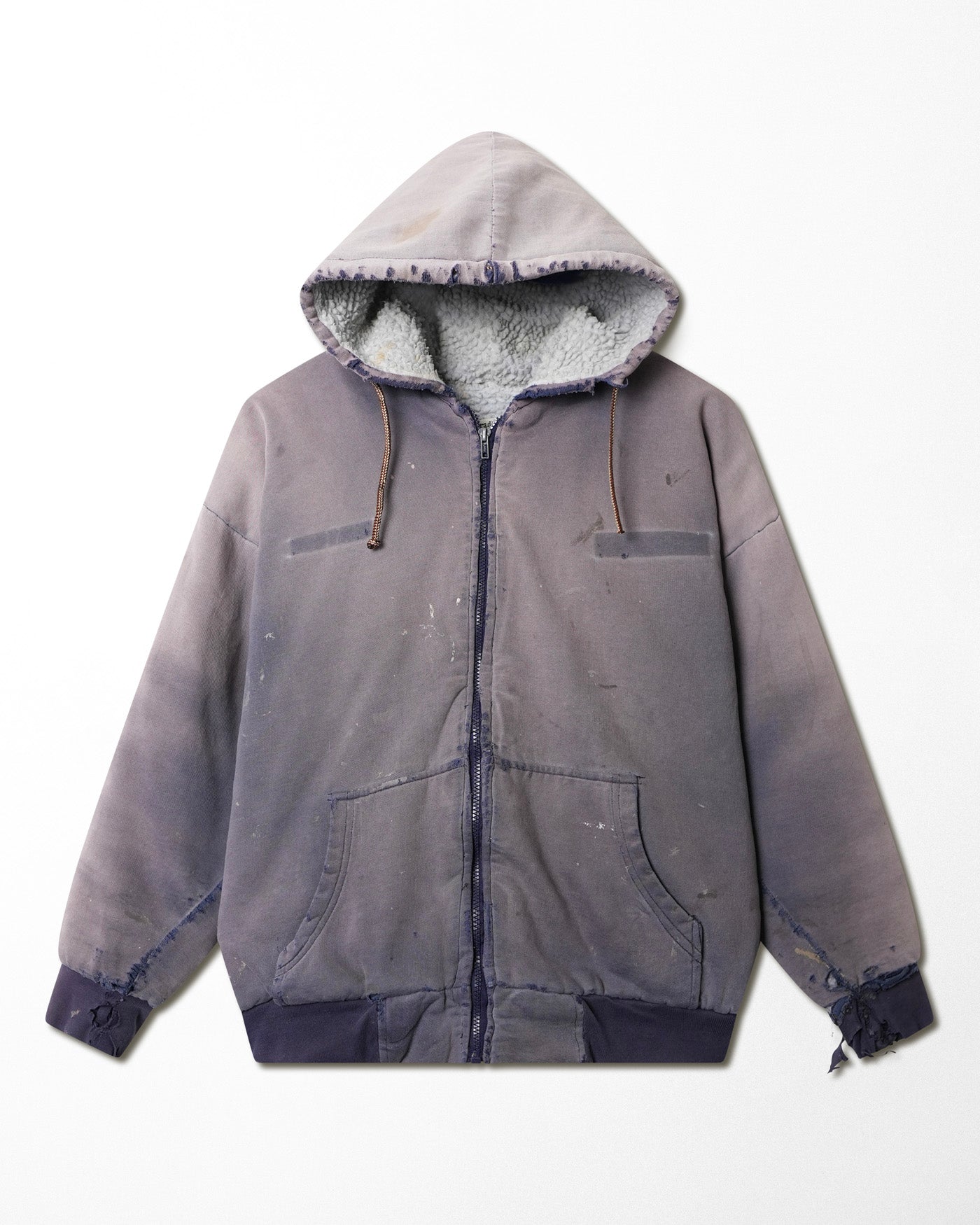 BAY TRADING PURPLE FADED STAINED HOODED JACKET