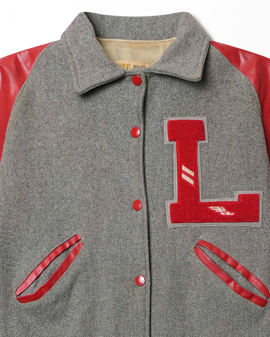 HOWE GREY RED VARSITY JACKET