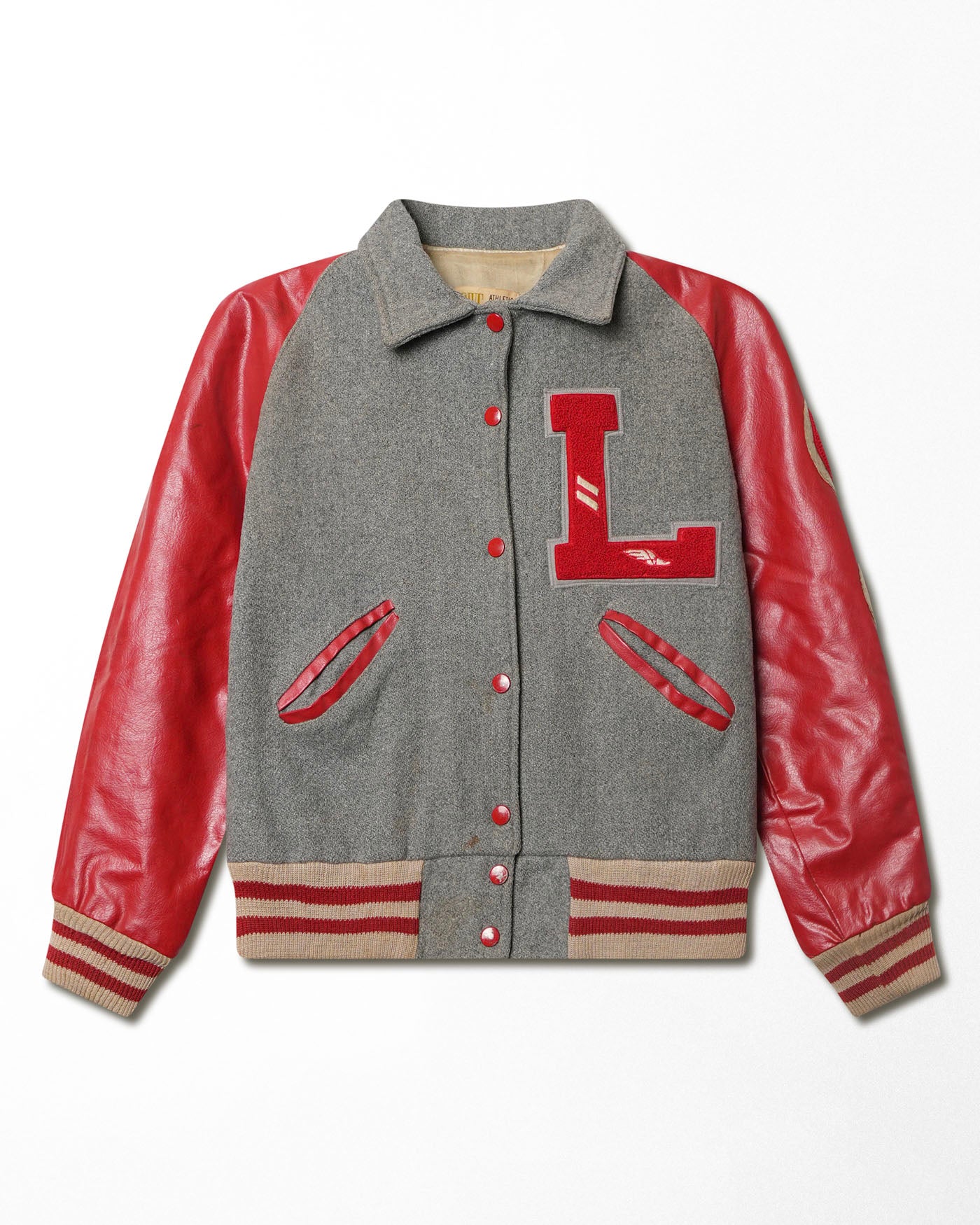 HOWE GREY RED VARSITY JACKET