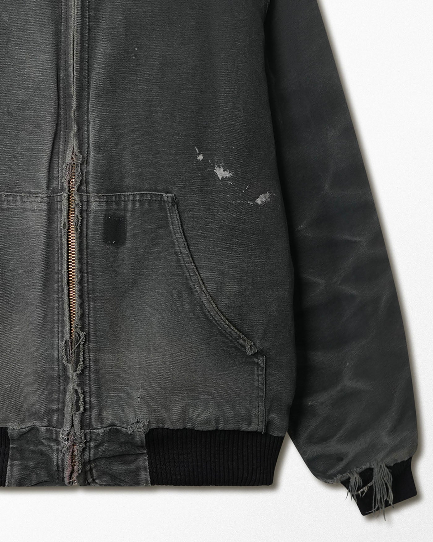CARHARTT ACTIVE GREEN FADED AND STAINED JACKET