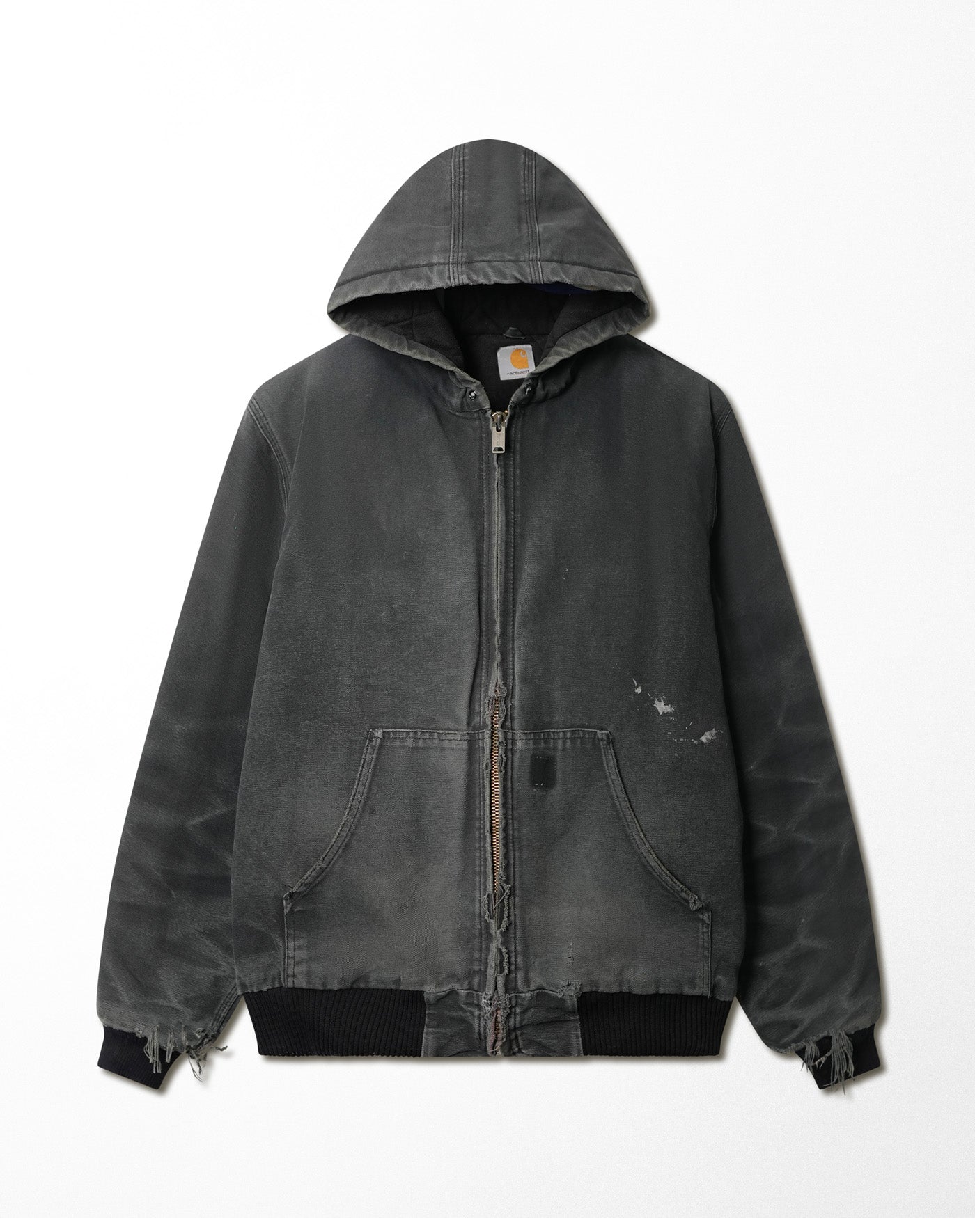 CARHARTT ACTIVE GREEN FADED AND STAINED JACKET