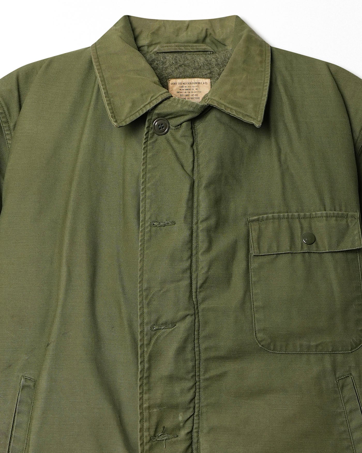 US ARMY A-2 GREEN DECK JACKET