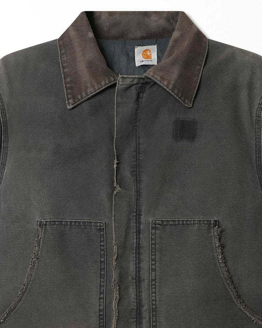 CARHARTT GREY FADED DISTRESSED ARTIC JACKET