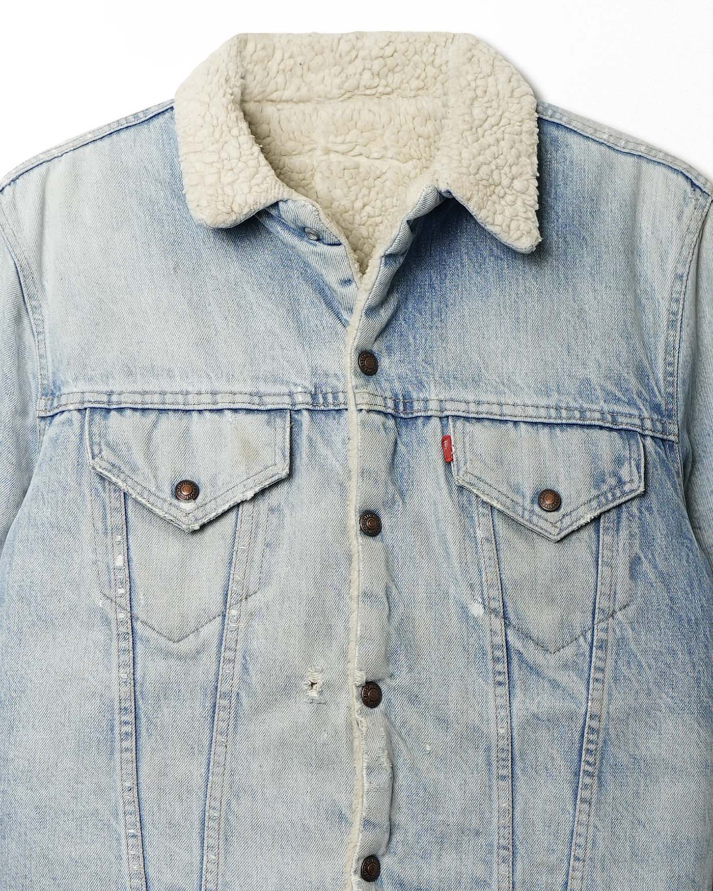 LEVI'S LIGHT WASH DENIM SHERPA JACKET
