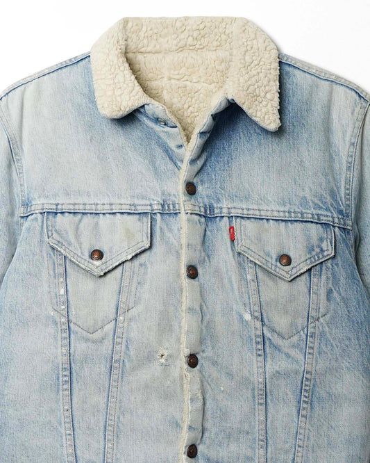 LEVI'S LIGHT WASH DENIM SHERPA JACKET