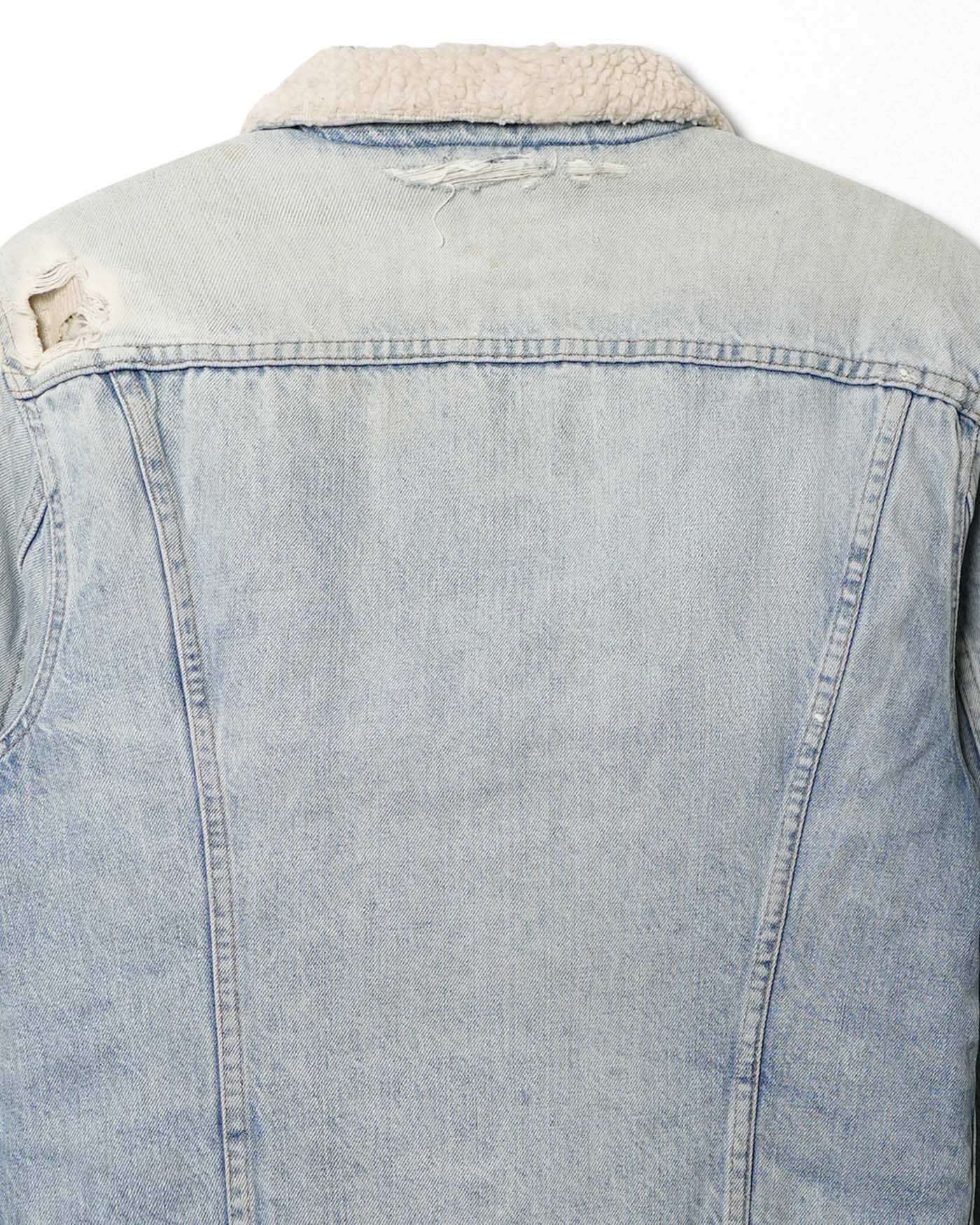 LEVI'S LIGHT WASH DENIM SHERPA JACKET