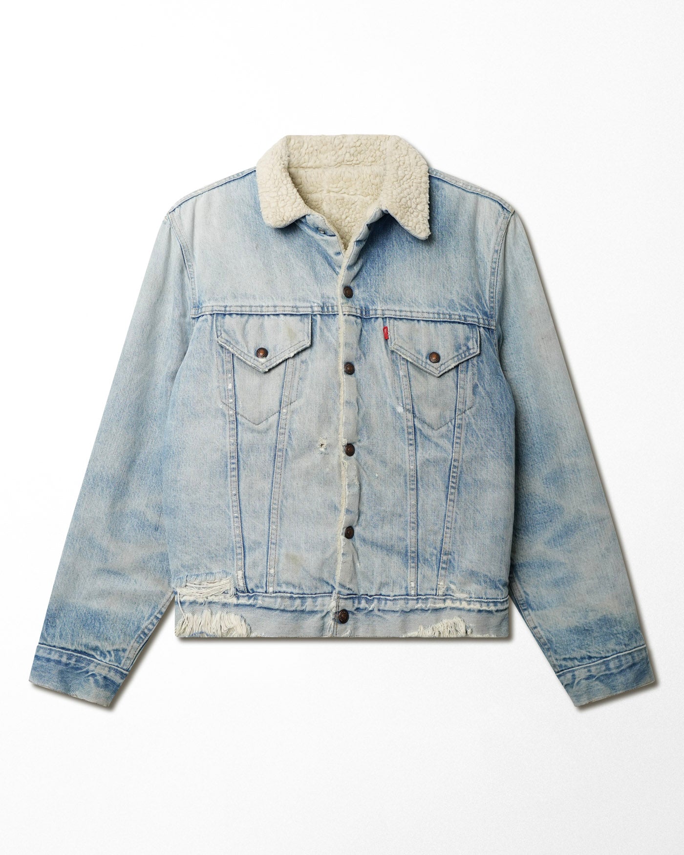 LEVI'S LIGHT WASH DENIM SHERPA JACKET