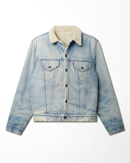 LEVI'S LIGHT WASH DENIM SHERPA JACKET