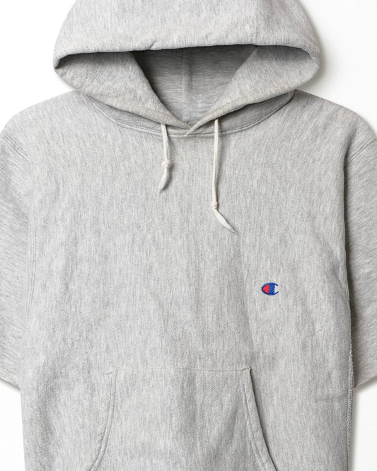 CHAMPION GREY SHORTSLEEVE HOODIE