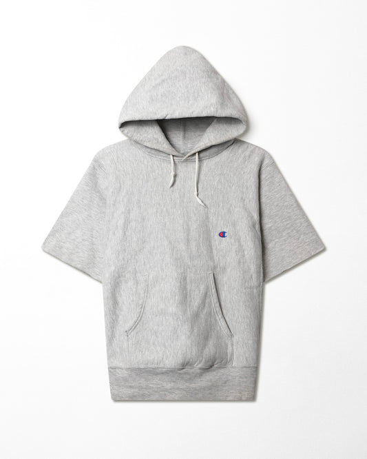 CHAMPION GREY SHORTSLEEVE HOODIE