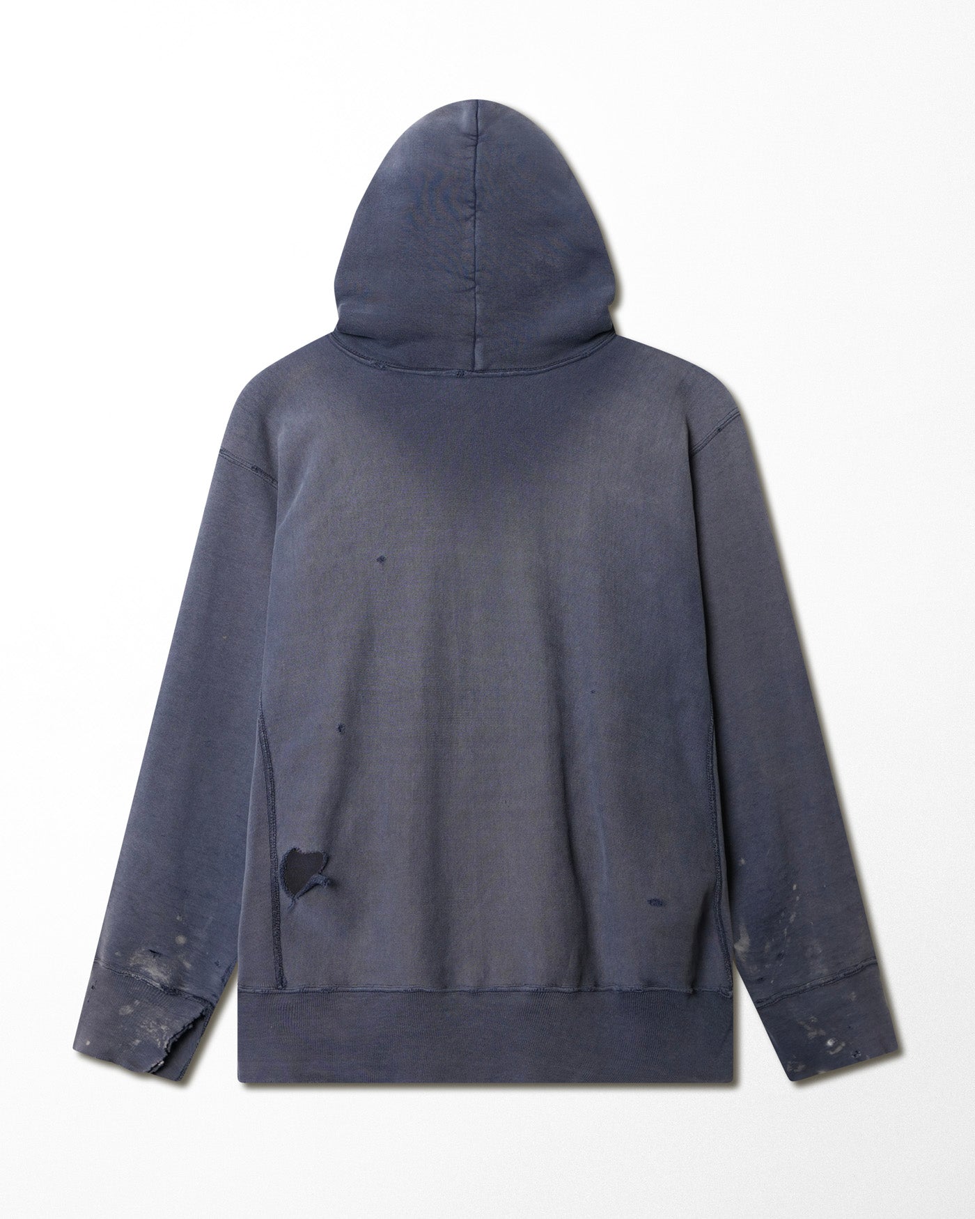 CHAMPION "WASHINGTON AND LEE UNIVERSITY" BLUE DESTROYED HOODIE