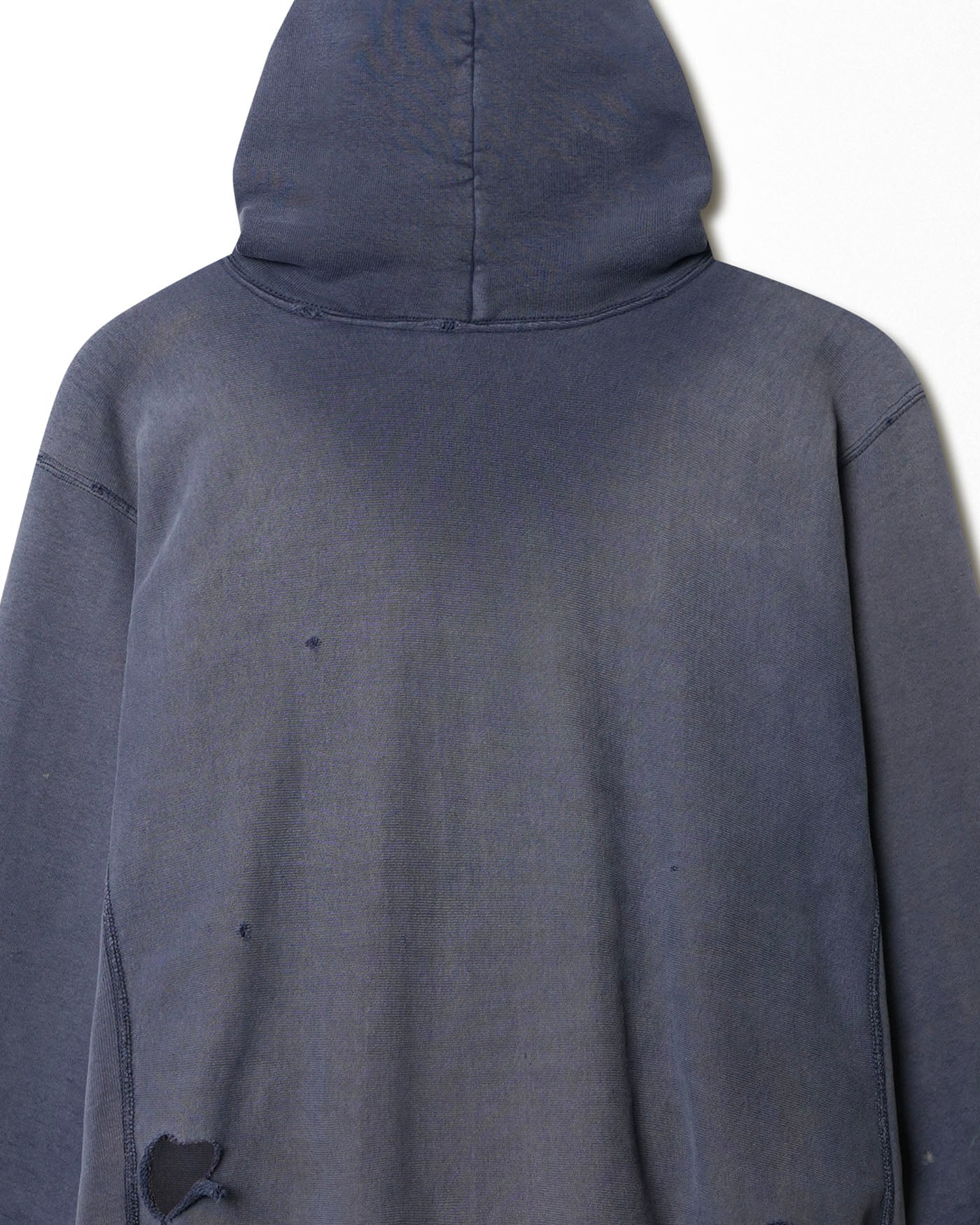 CHAMPION "WASHINGTON AND LEE UNIVERSITY" BLUE DESTROYED HOODIE