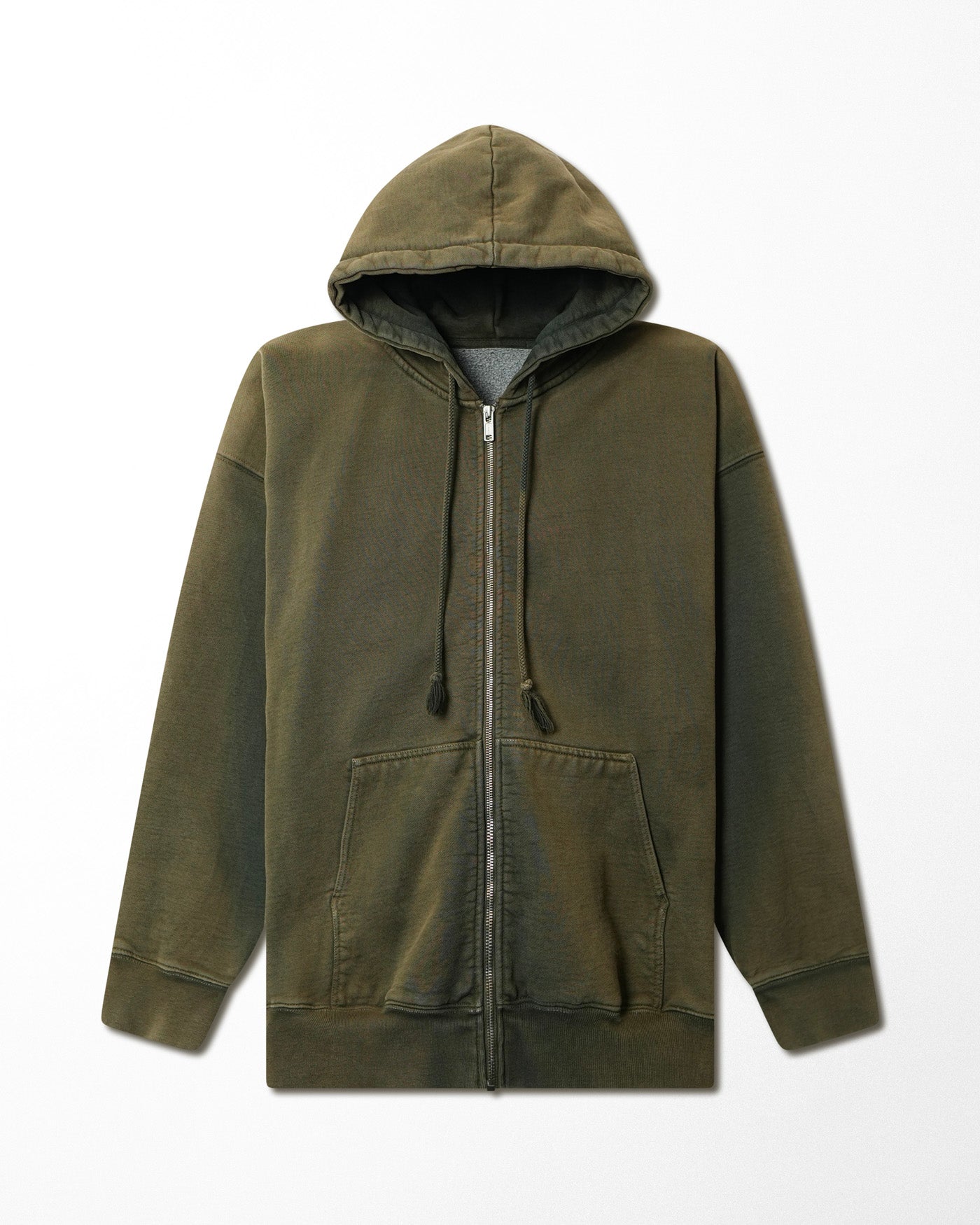 GREEN FADED HEAVYWEIGHT ZIP HOODIE