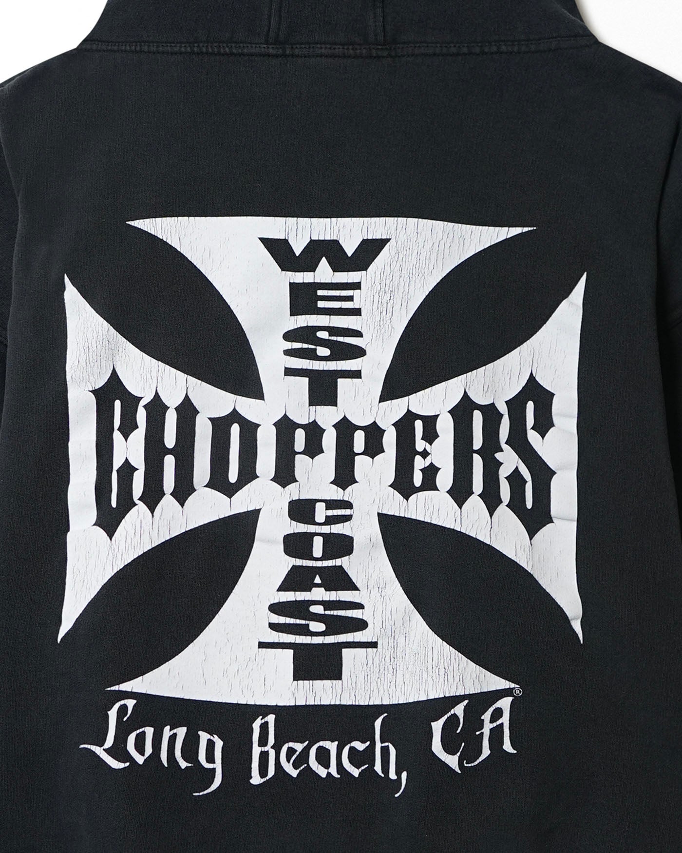 WEST COAST CHOPPERS "CLASSIC LOGO" BLACK FADED HOODIE