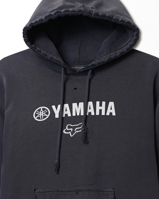 FOX "YAMAHA" PURPLE FADED DISTRESSED HOODIE