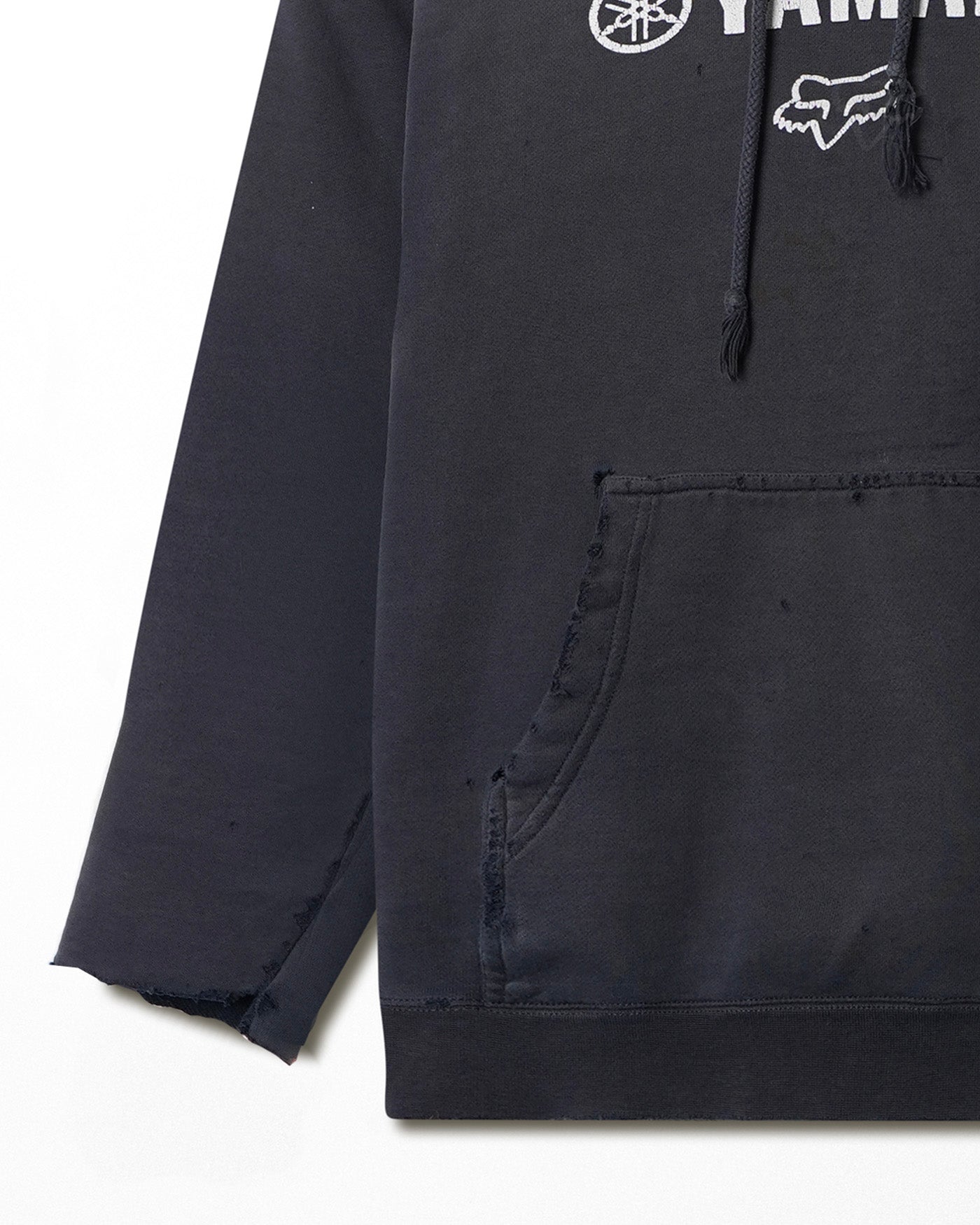 FOX "YAMAHA" PURPLE FADED DISTRESSED HOODIE