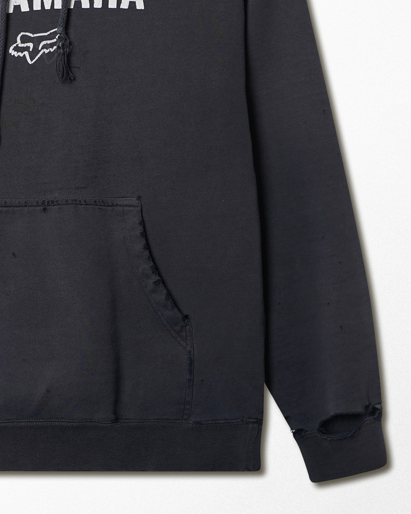FOX "YAMAHA" PURPLE FADED DISTRESSED HOODIE