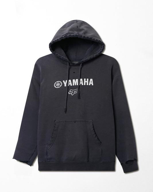 FOX "YAMAHA" PURPLE FADED DISTRESSED HOODIE