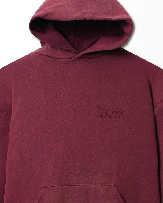 RUSSEL RED FADED HOODIE