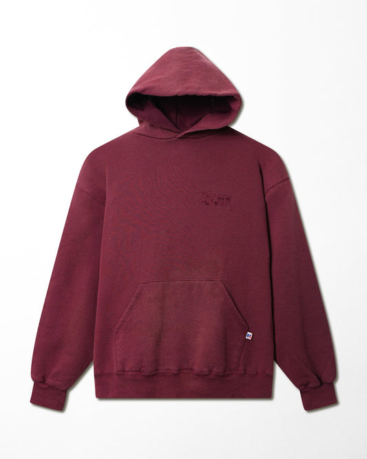 RUSSEL RED FADED HOODIE