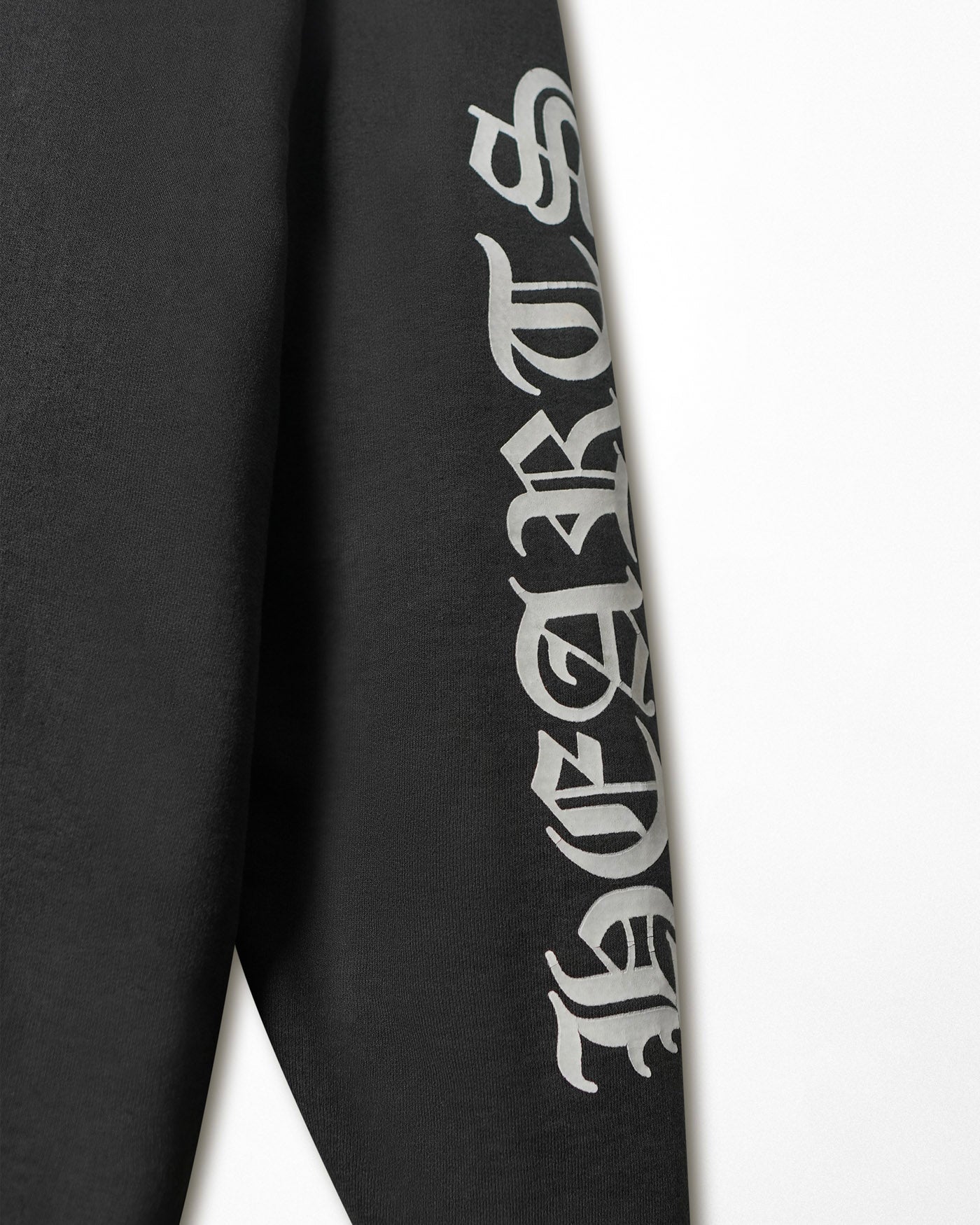 CHROME HEARTS "HORSESHOE" BLACK FADED THERMAL HOODIE
