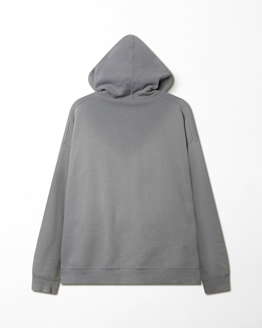 CHEETAH GREY FADED DISTRESSED ZIP HOODIE