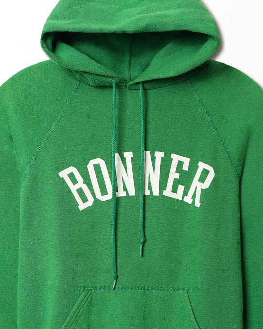 BW "BONNER" GREEN RAGLAN HOODIE