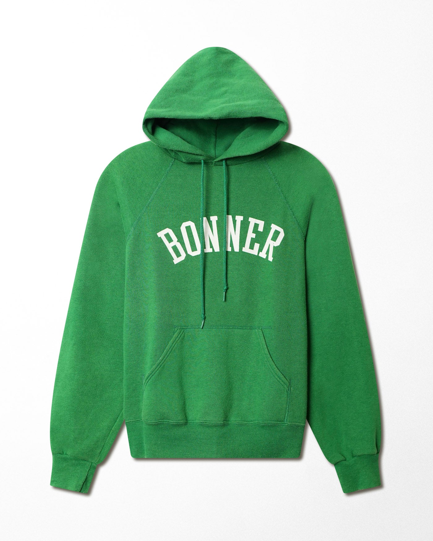 BW "BONNER" GREEN RAGLAN HOODIE