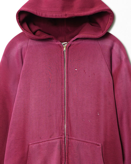RED FADED THERMAL HOODIE