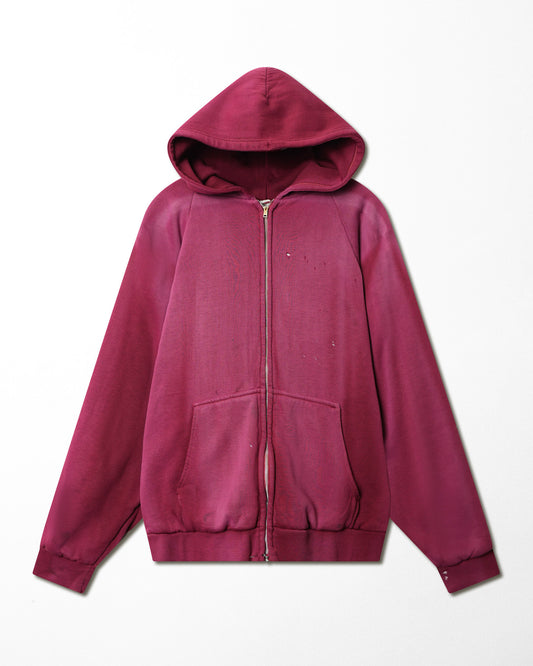 RED FADED THERMAL HOODIE