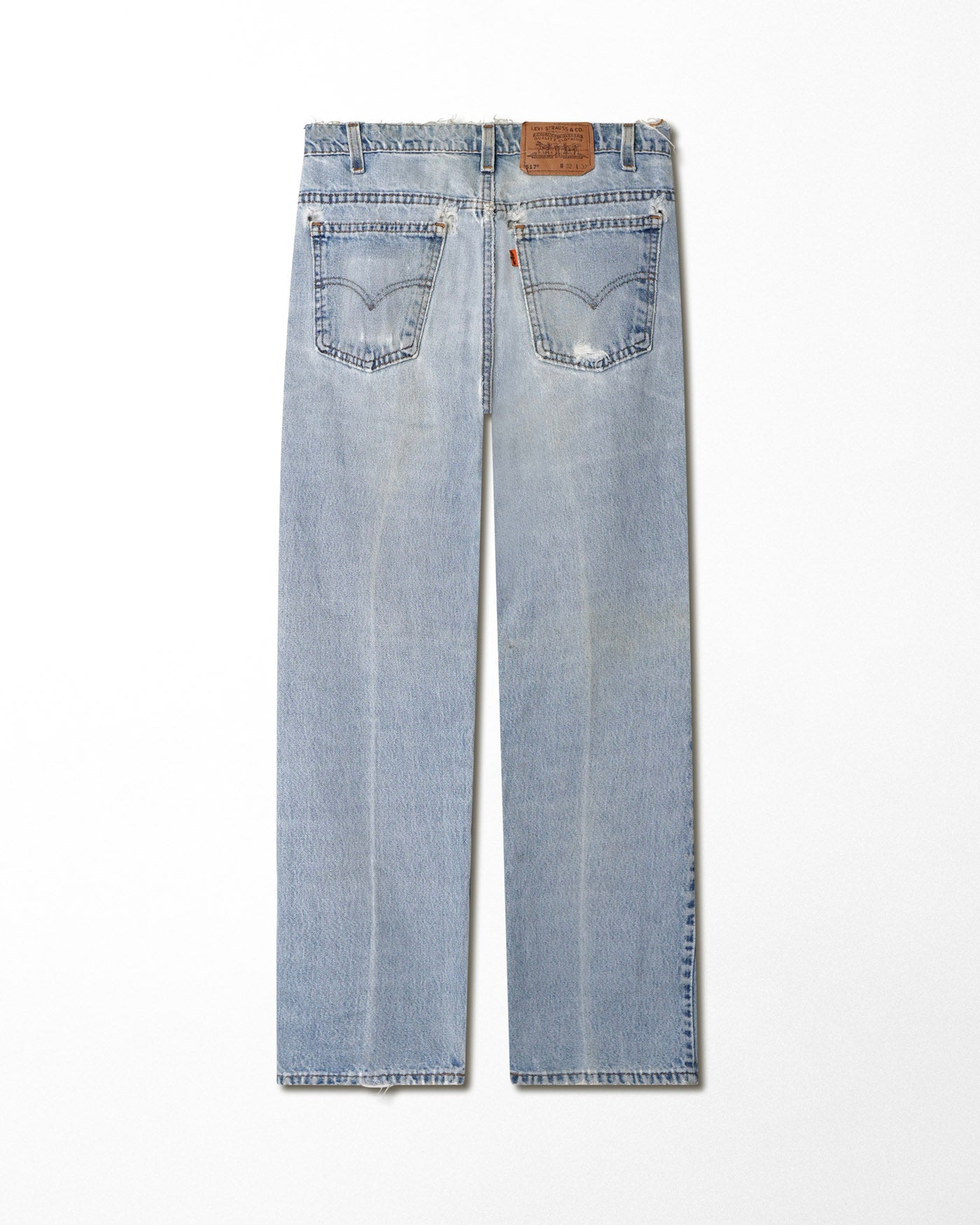 LEVI'S 517 LIGHT WASH DISTRESSED JEANS