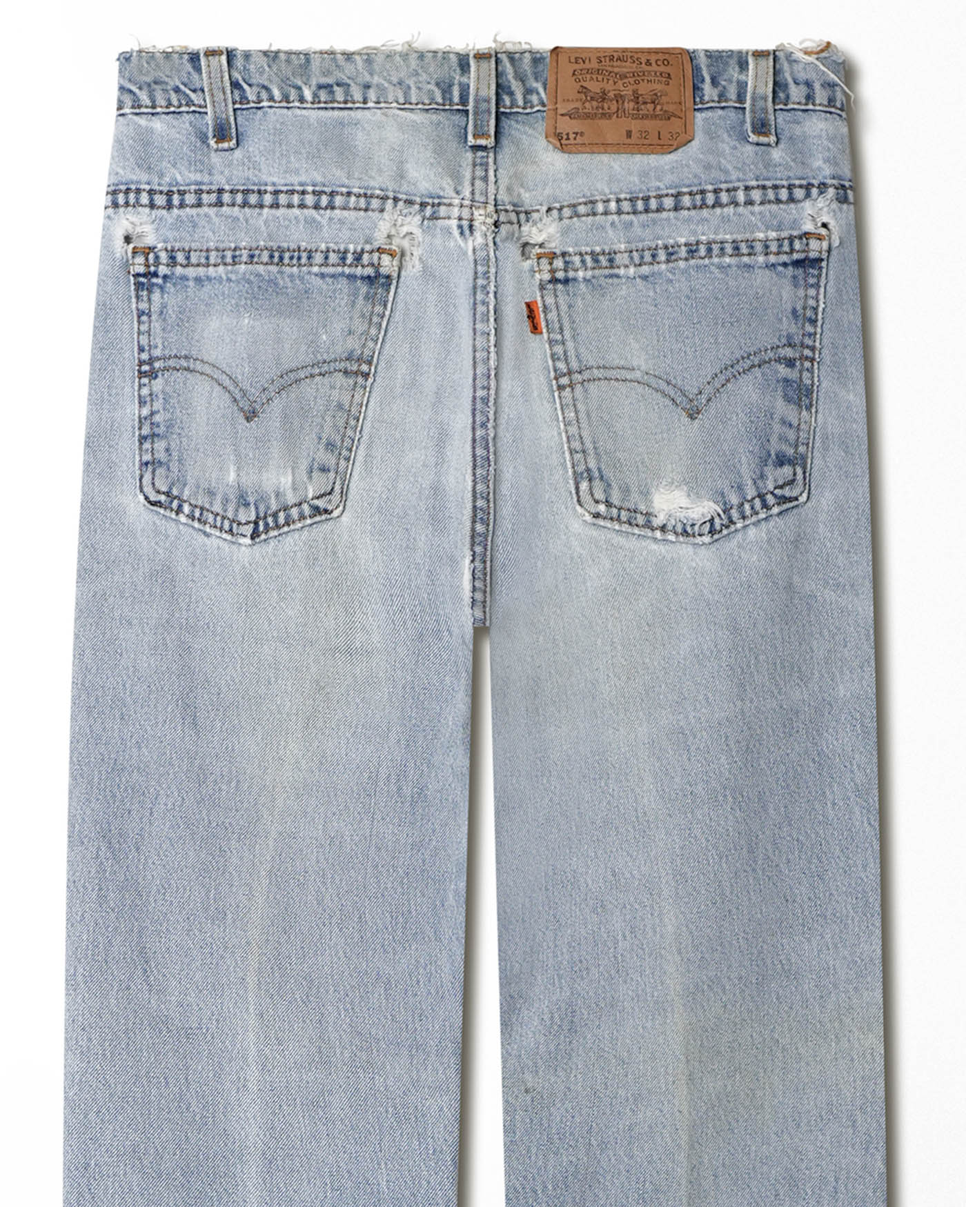 LEVI'S 517 LIGHT WASH DISTRESSED JEANS
