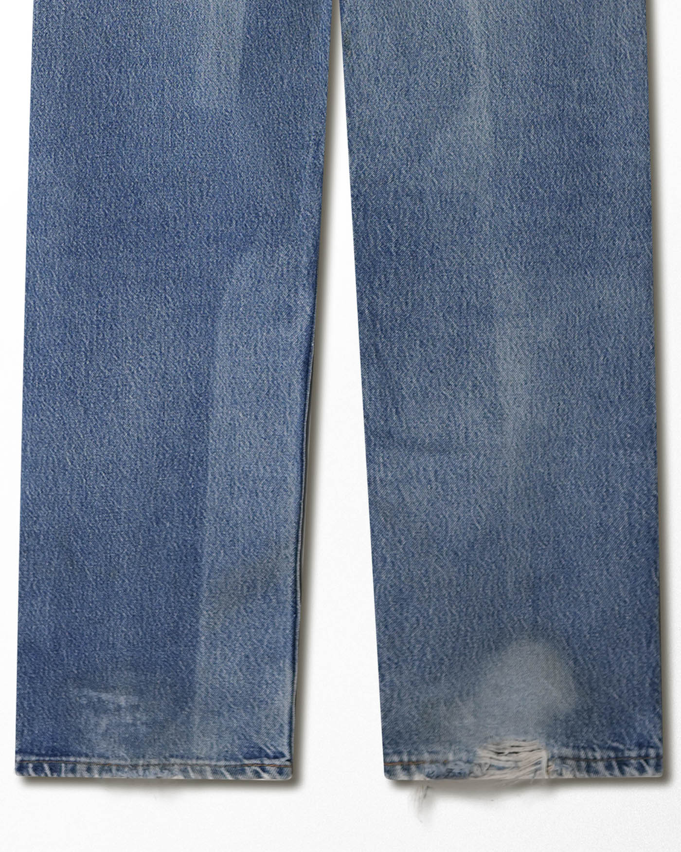 LEVI'S 501 MID-WASH STAINED JEANS