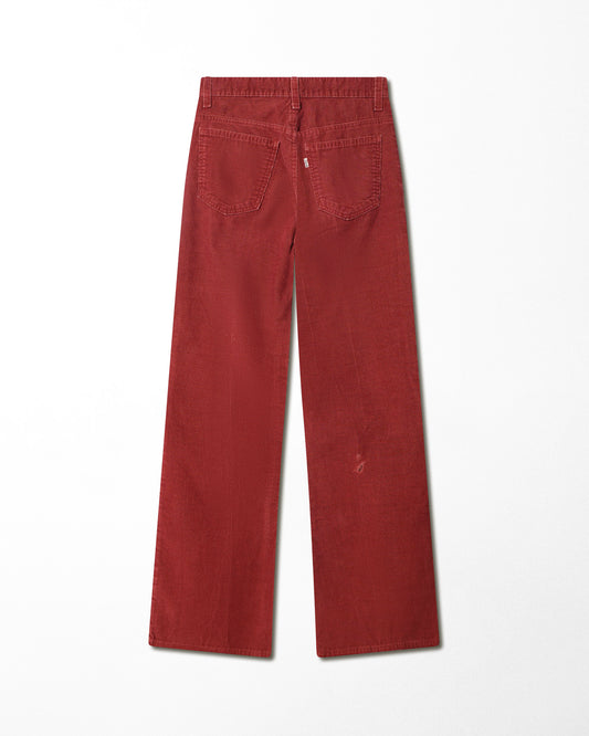 LEVI'S RED CORDUROY WHITE TAB FLARED JEANS