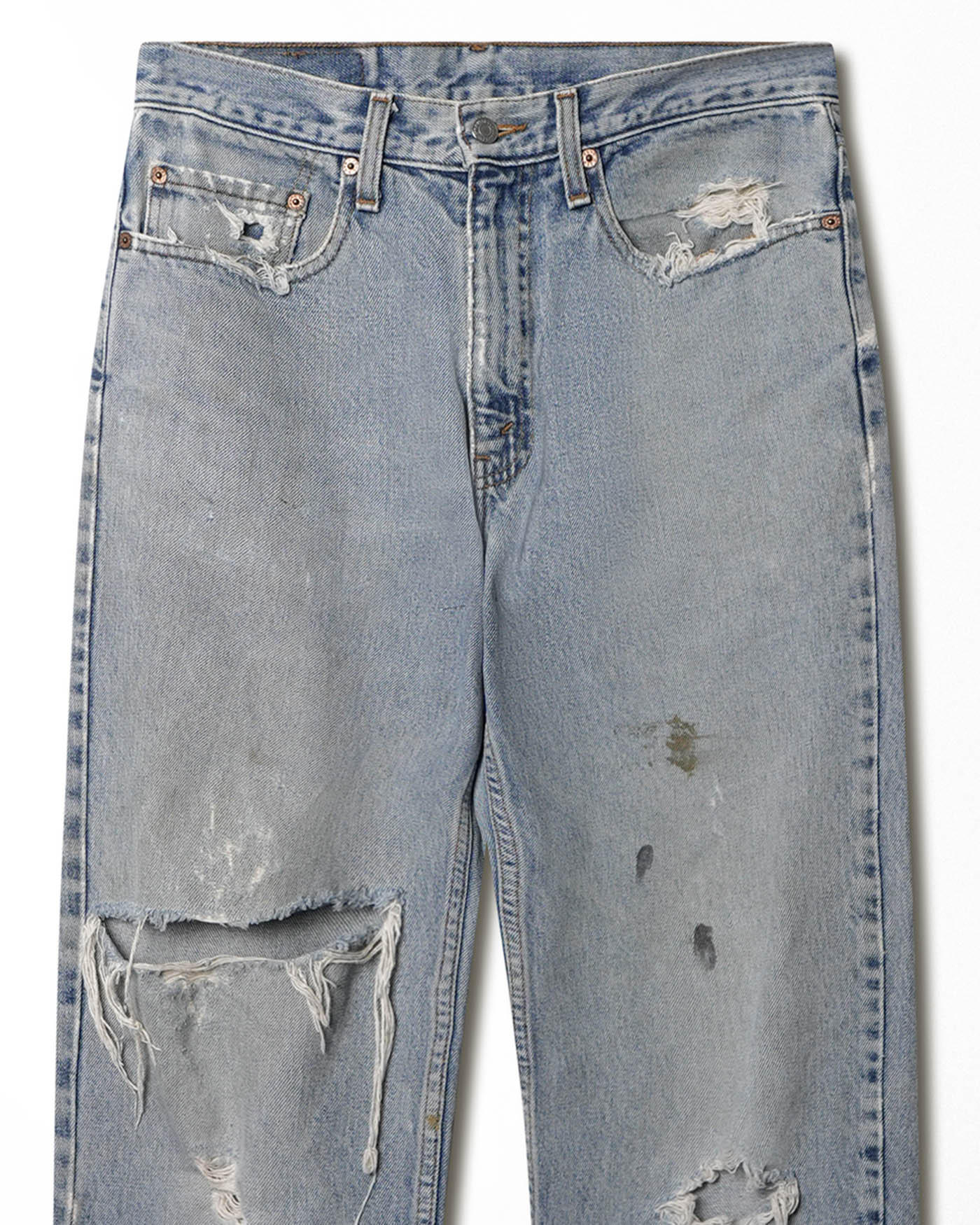 LEVI'S 550 LIGHT WASH DISTRESSED JEANS