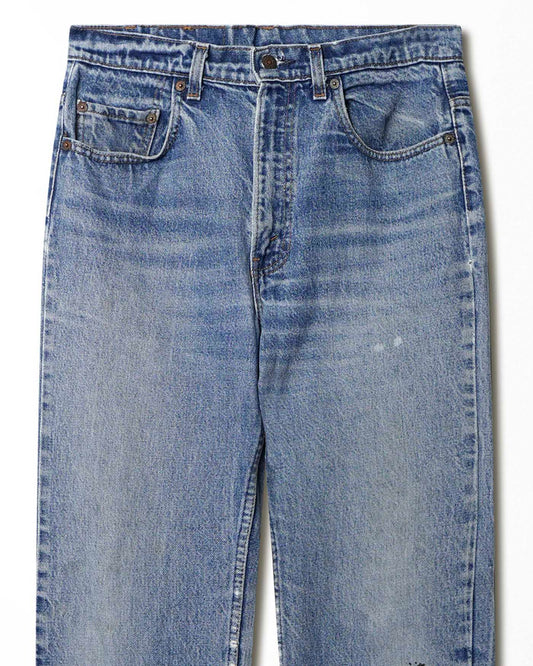 LEVI'S 501 MID WASH STAINED JEANS